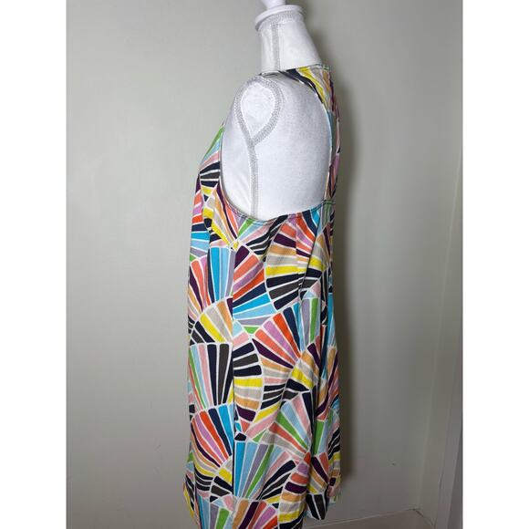 Trina Turk Multicolored Sleeveless Cotton Blend Knee Length Sz 12 - Picture 2 of 4